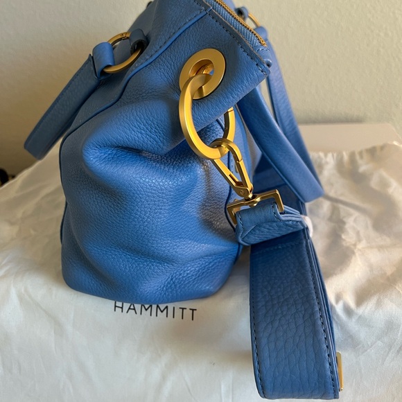 Hammitt Skylight Blue M Daniel Bag with Gold Hardware, matching pouch, & wallet - Picture 5 of 16